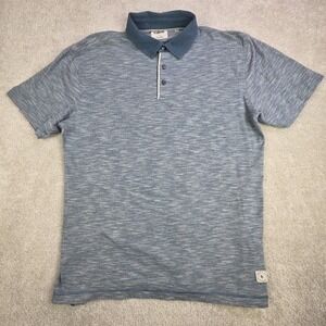 Linksoul Golf Polo Shirt Mens L Large Heather Blue Soft Stretch Lightweight